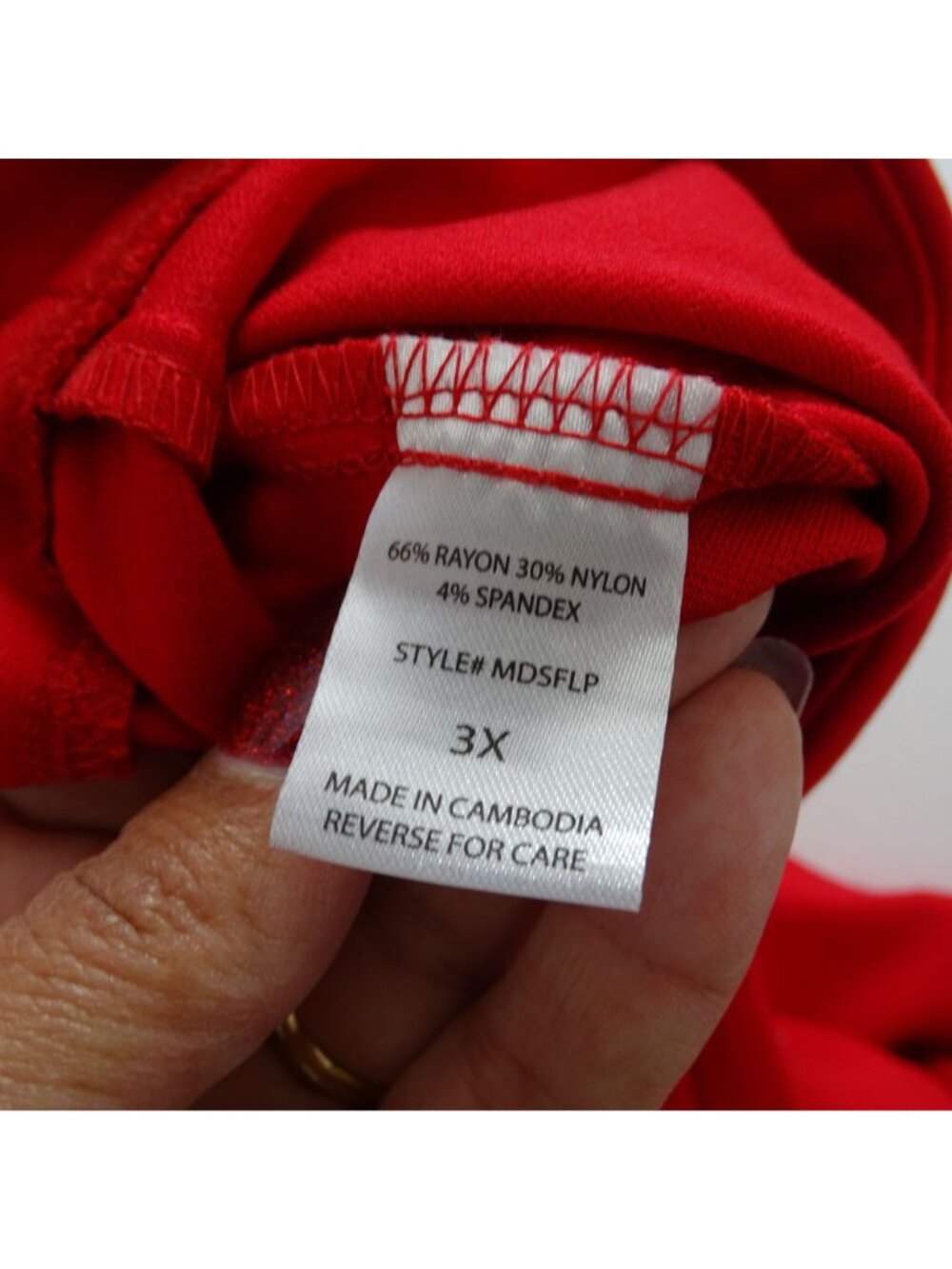 Dear Scarlett Its Magic Flare Pants Pull On Women Size 3X Red NEW w/FLAW - Picture 5 of 12